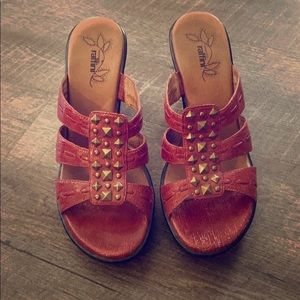 Umberto Raffini Women’s Wedge Sandals Red